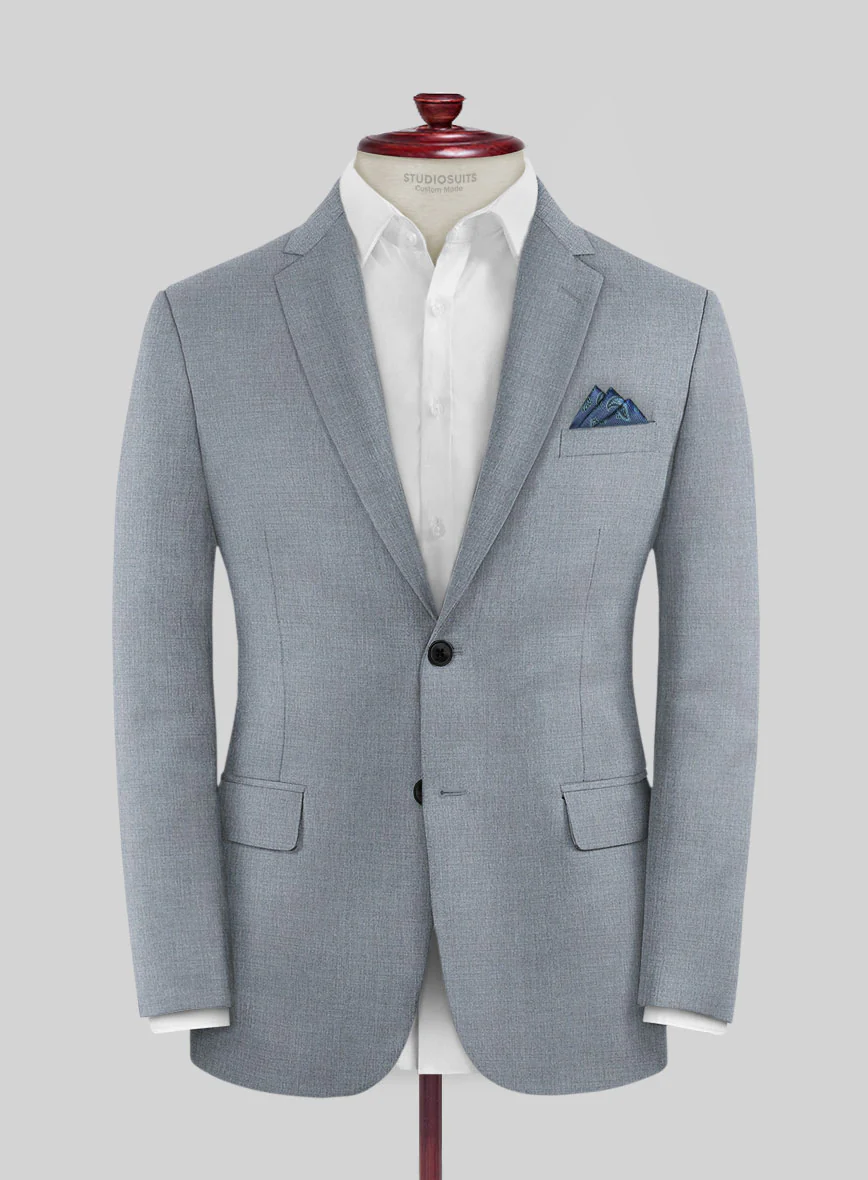 Reda Flexo Light Blue Gray Wool Jacket