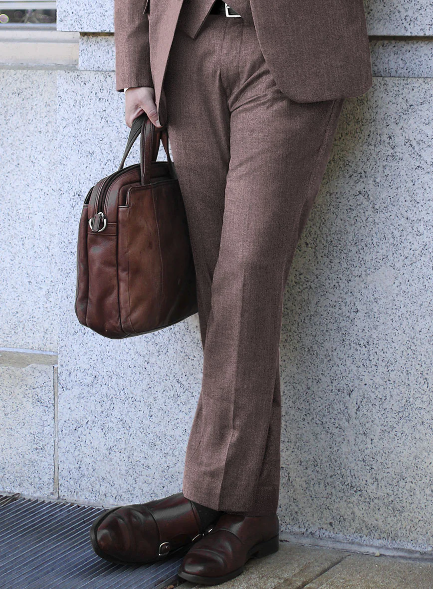 Reda Flexo Mauve Wool Pants - Image 2