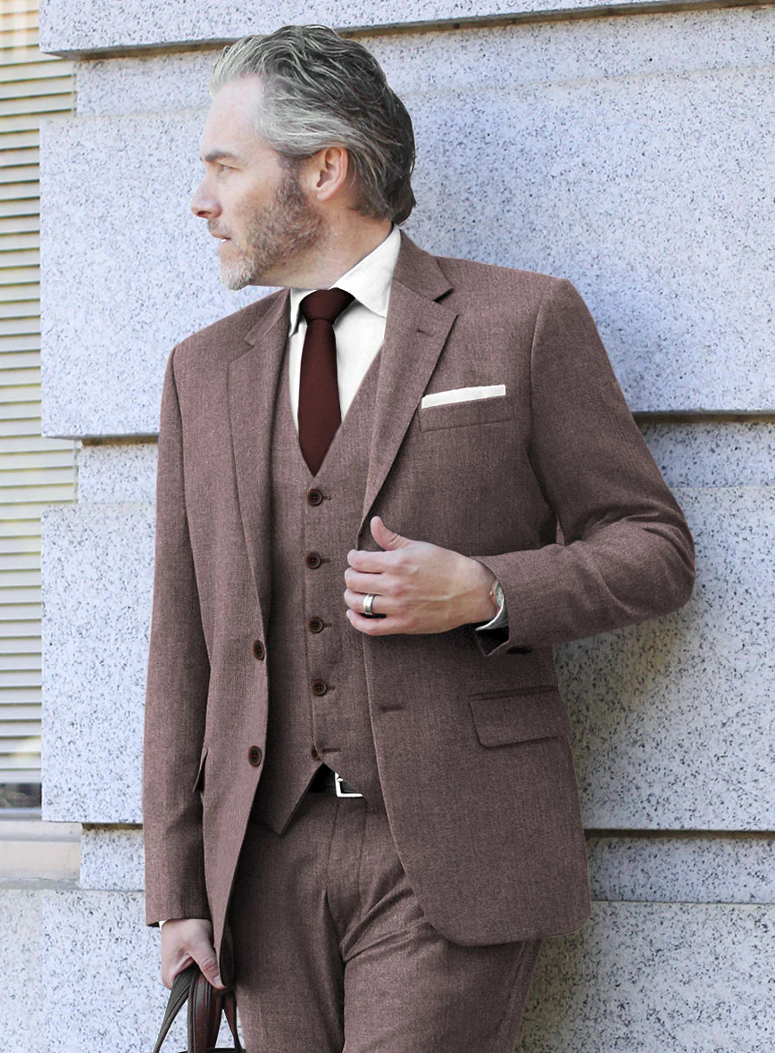 Reda Flexo Mauve Wool Suit - Image 4