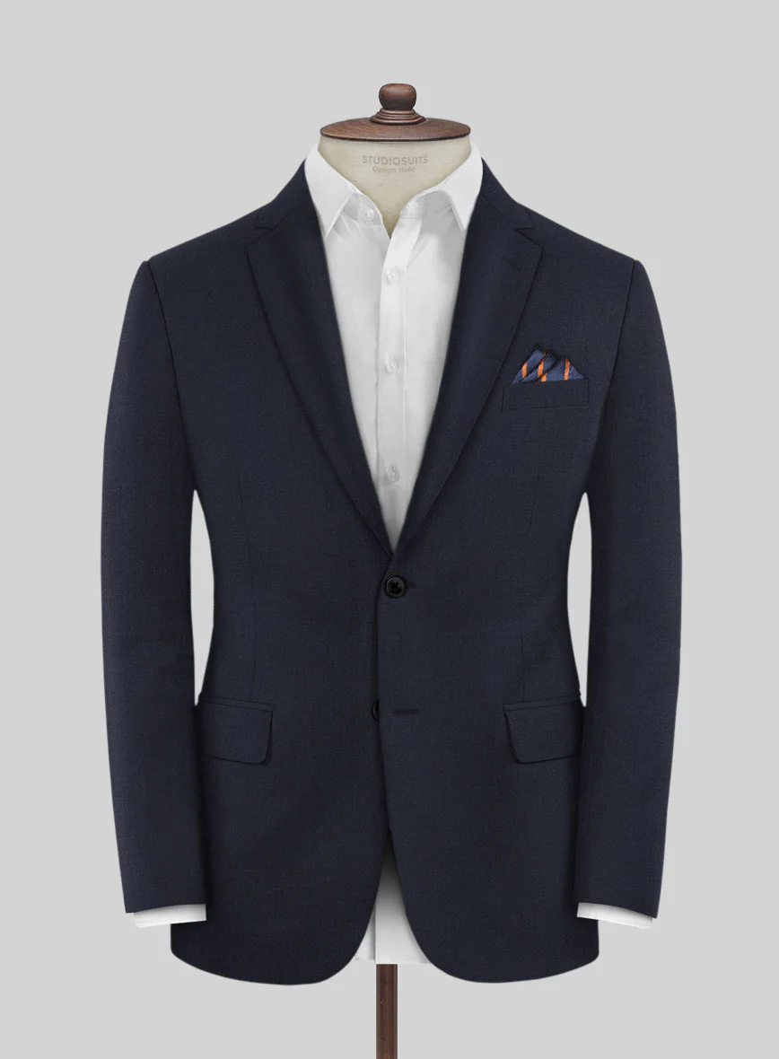 Reda Flexo Navy Blue Wool Jacket