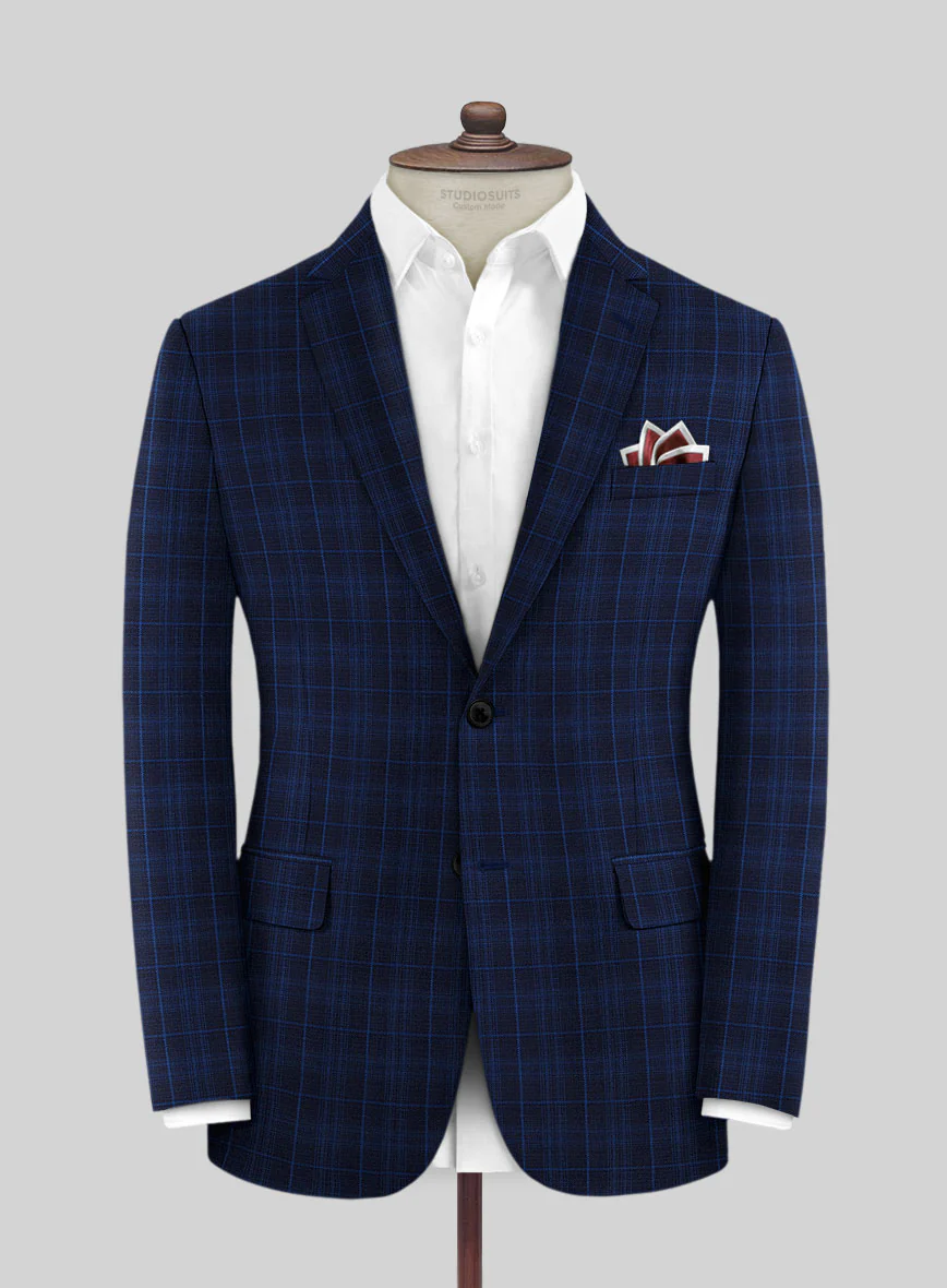 Reda Jagur Blue Checks Wool Suit - Image 3