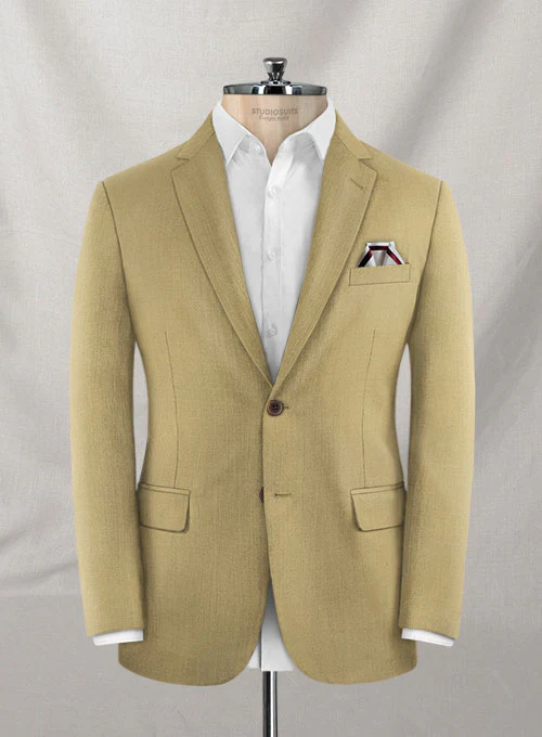 Reda Khaki Pure Wool Suit - Image 4