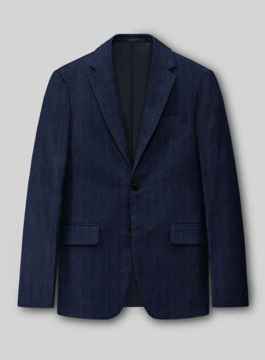 Reda Liora Blue Stripe Wool Suit - Image 3