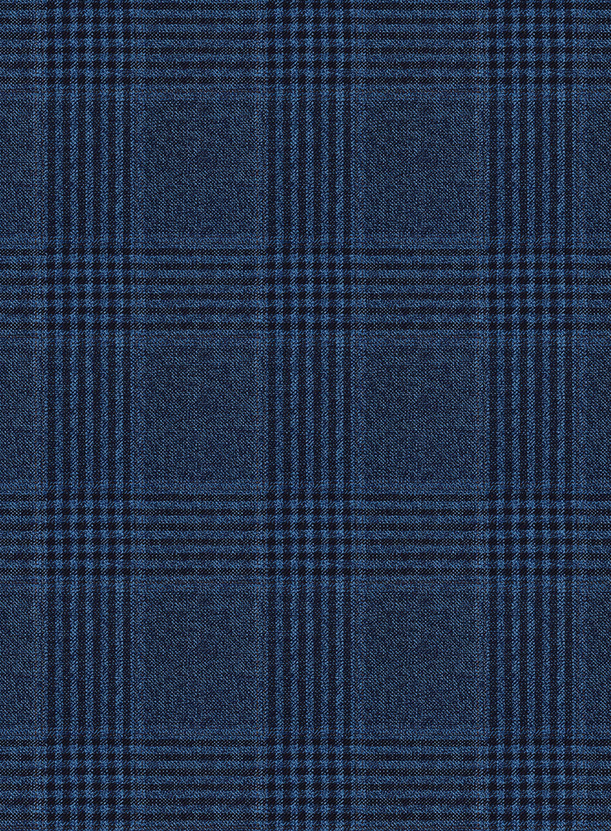 Reda Marine Blue Checks Wool Suit - Image 6