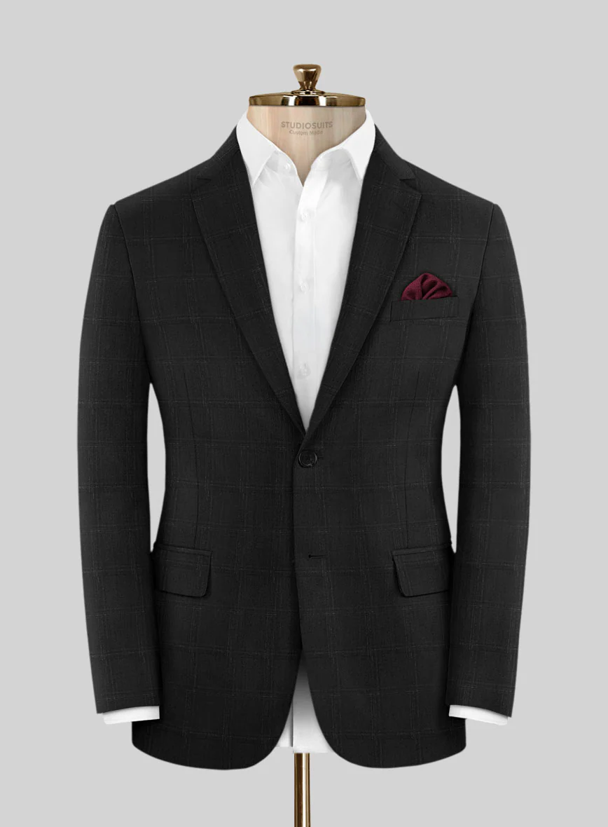 Reda Martes Black Checks Wool Suit - Image 3