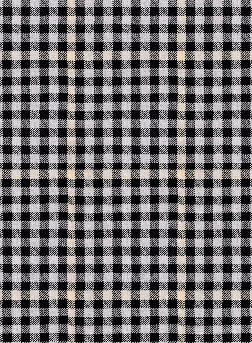 Reda Matio Black Checks Wool Pants - Image 3