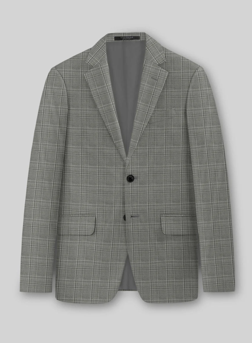 Reda Mavlox Gray Checks Wool Jacket