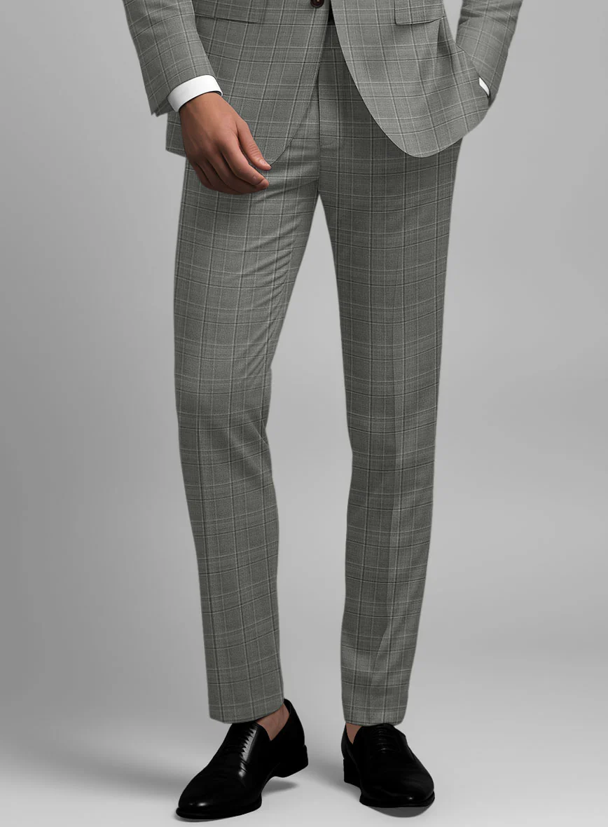 Reda Mavlox Gray Checks Wool Suit - Image 6