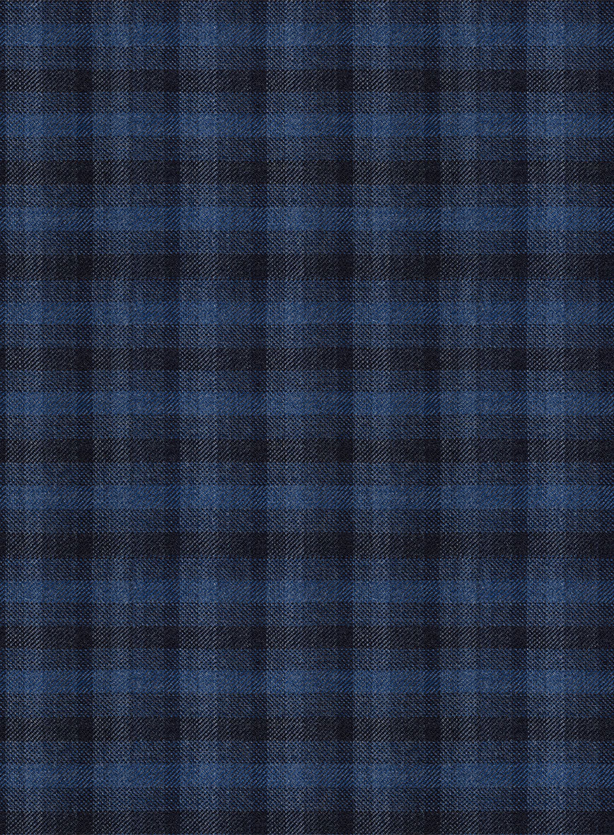 Reda Mid Blue Checks Wool Suit - Image 6