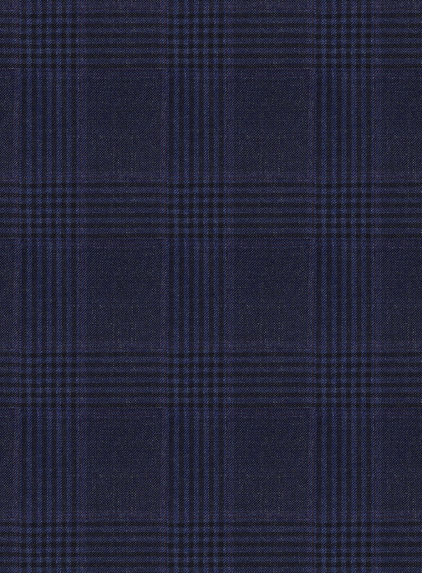 Reda Navy Checks Wool Jacket - Image 2