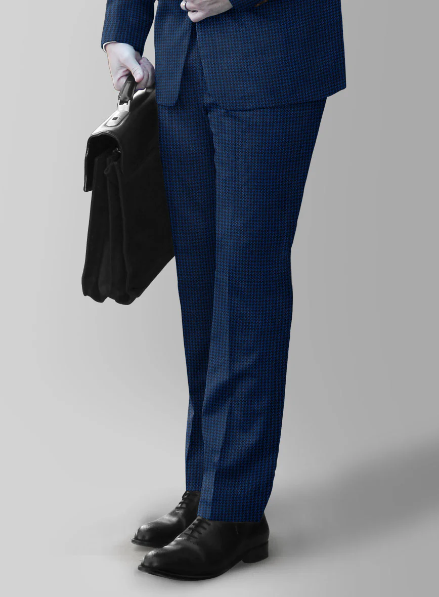 Reda Ocean Blue Wool Pants - Image 2