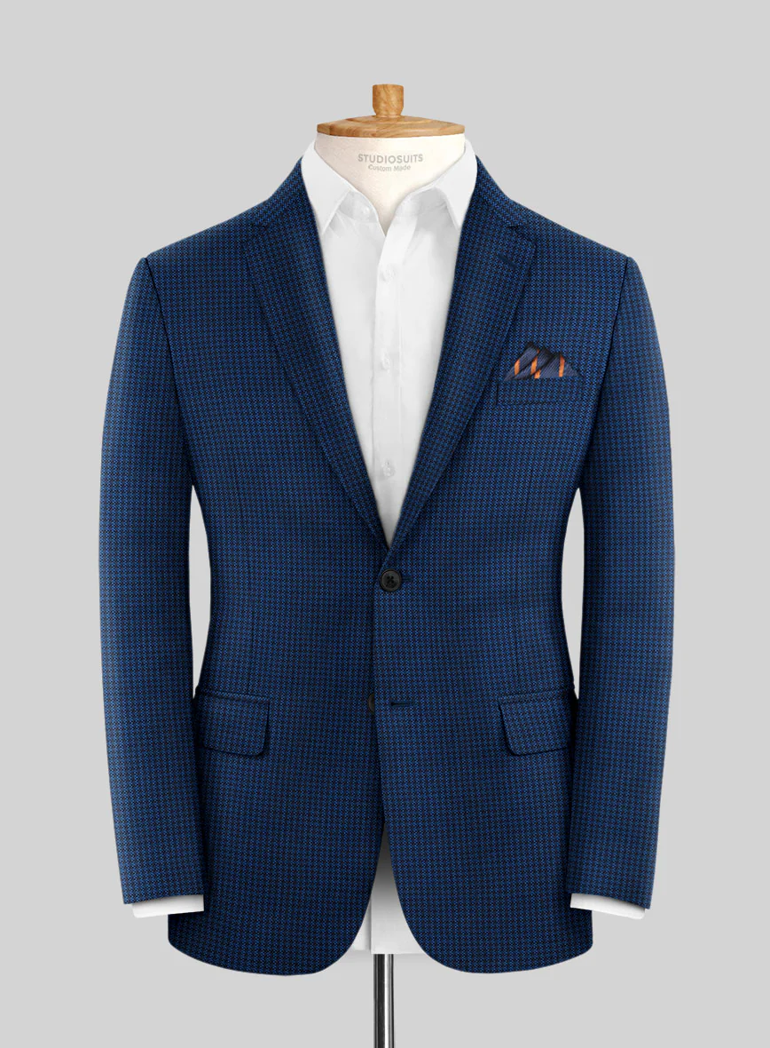 Reda Ocean Blue Wool Suit - Image 3