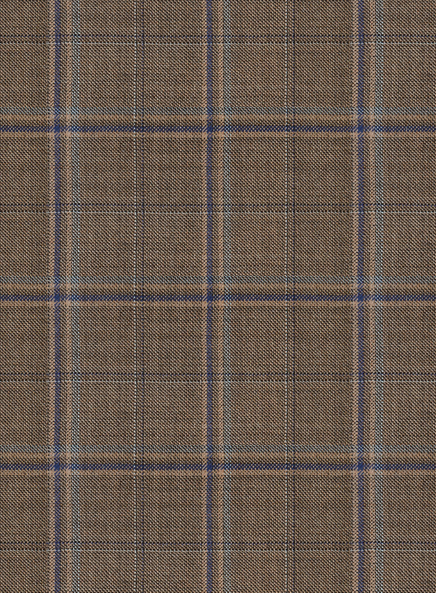 Reda Otter Brown Checks Wool Suit - Image 5