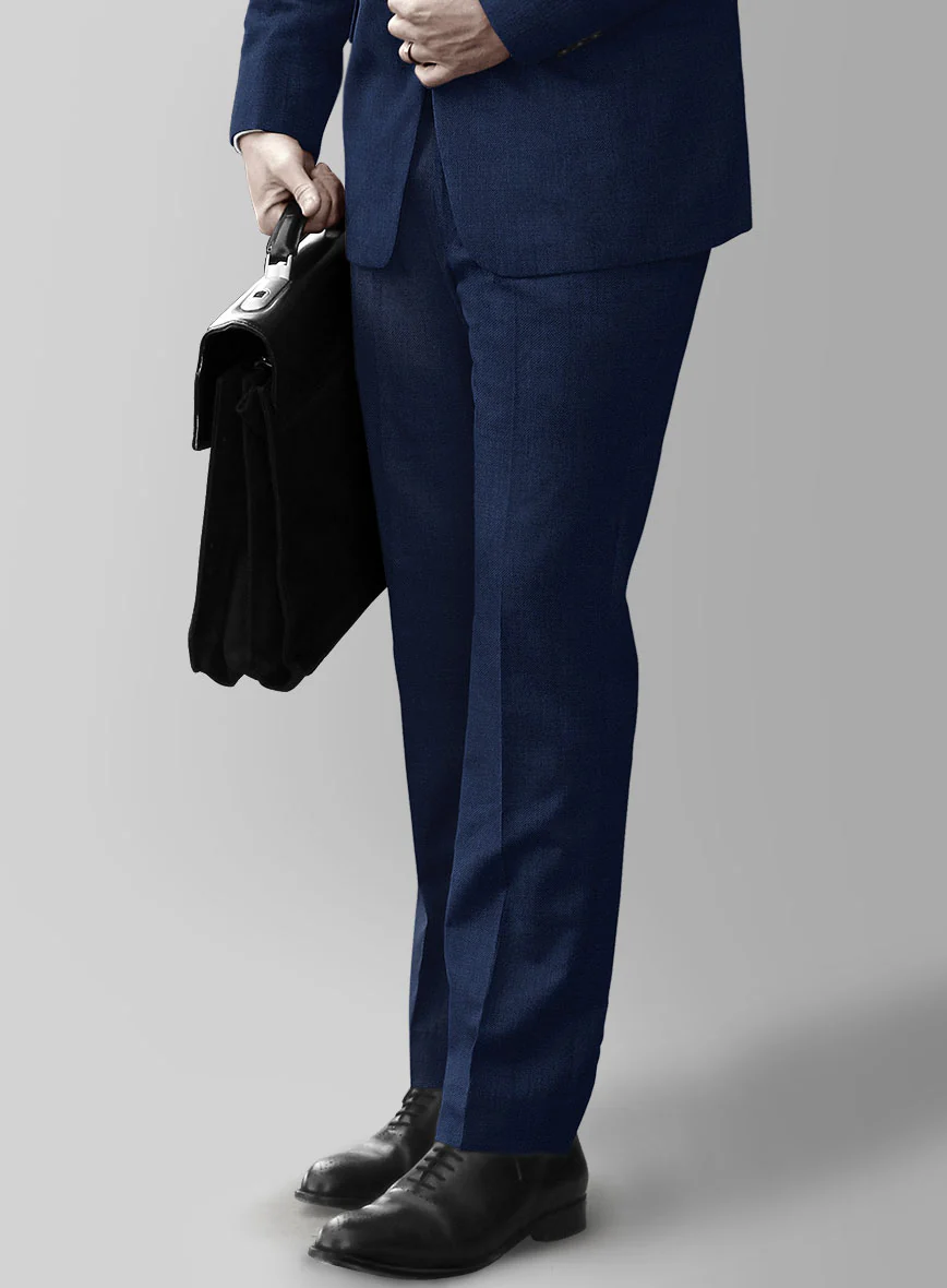 Reda Royal Blue Pure Wool Pants