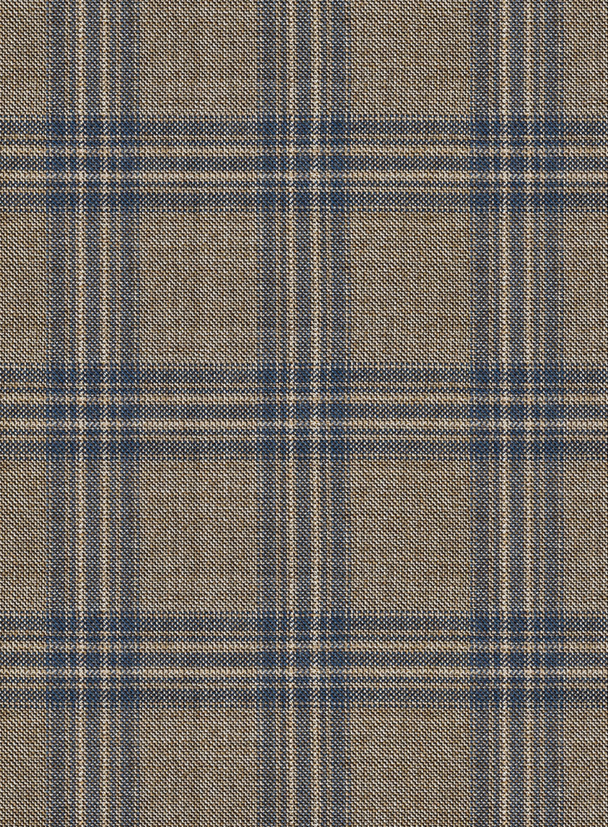 Reda Sand Brown Checks Wool Jacket - Image 2