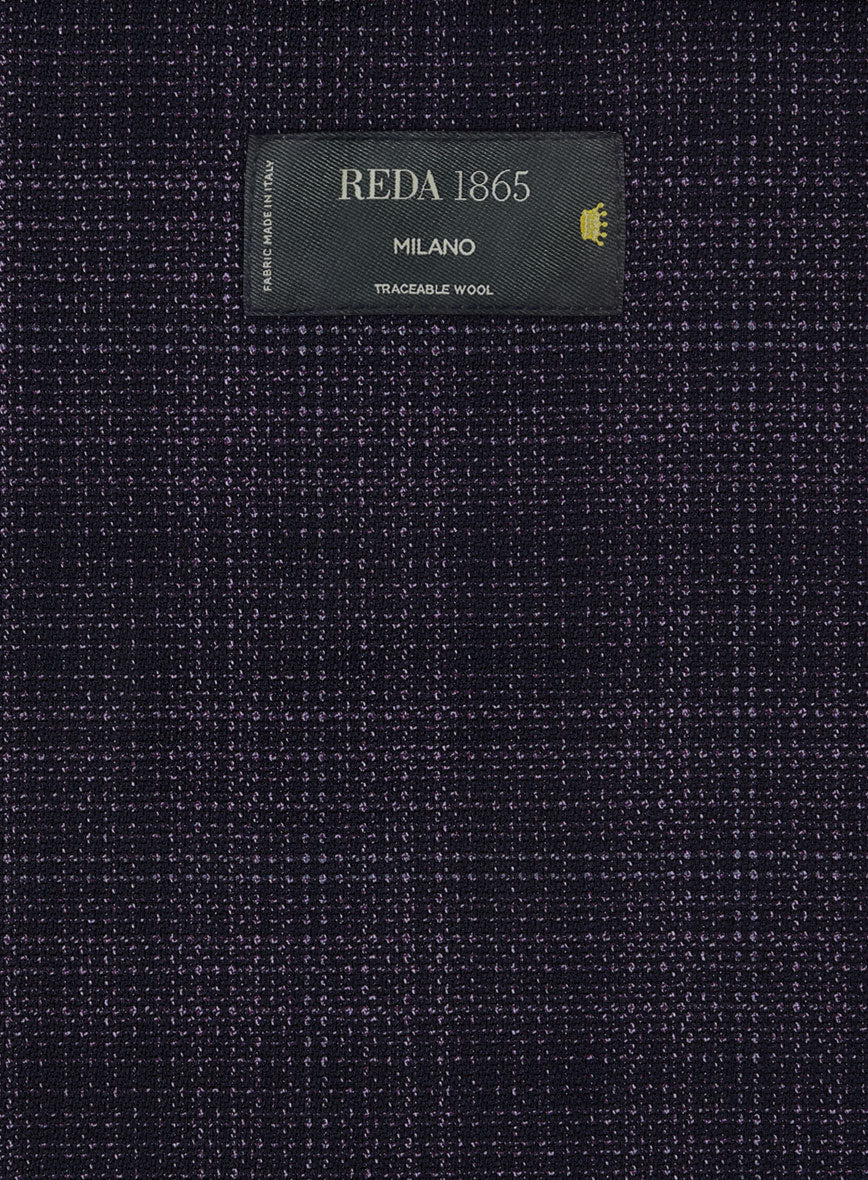 Reda Stibal Purple Checks Wool Jacket - Image 3