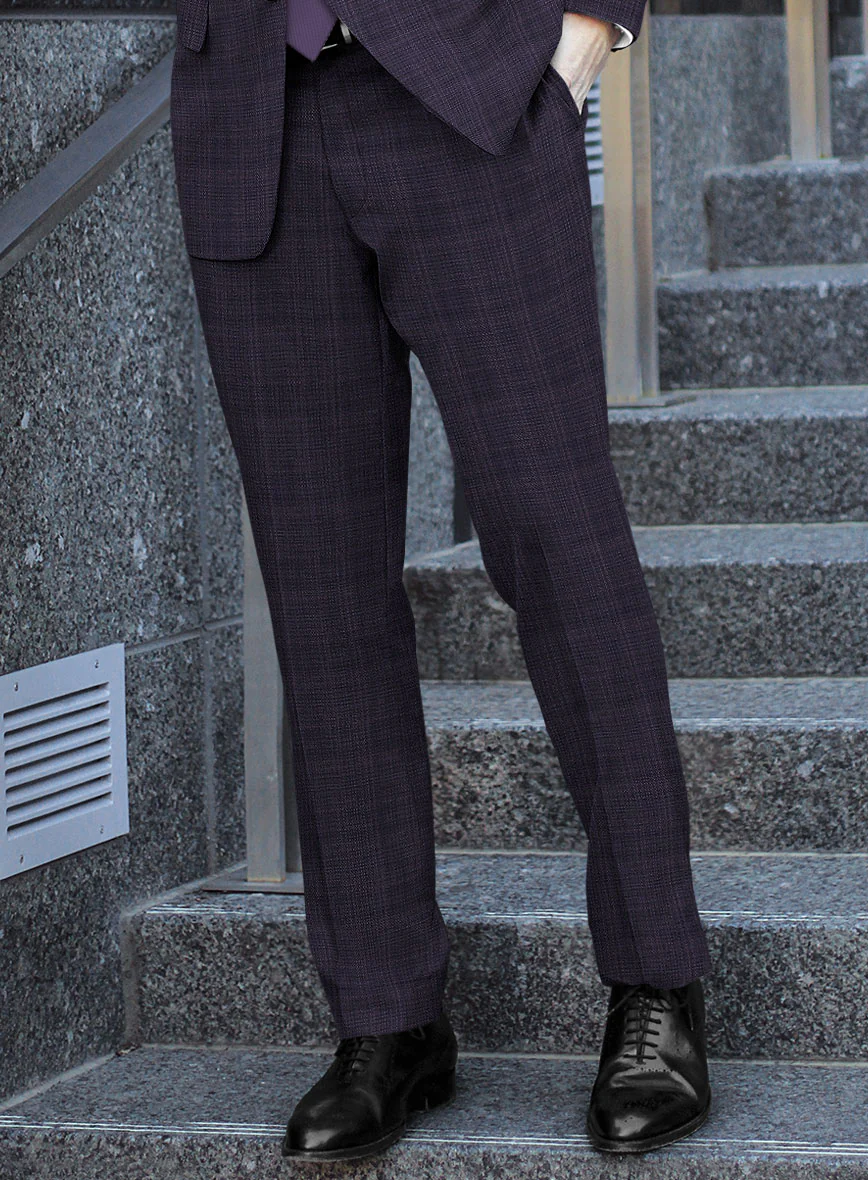 Reda Stibal Purple Checks Wool Suit - Image 6
