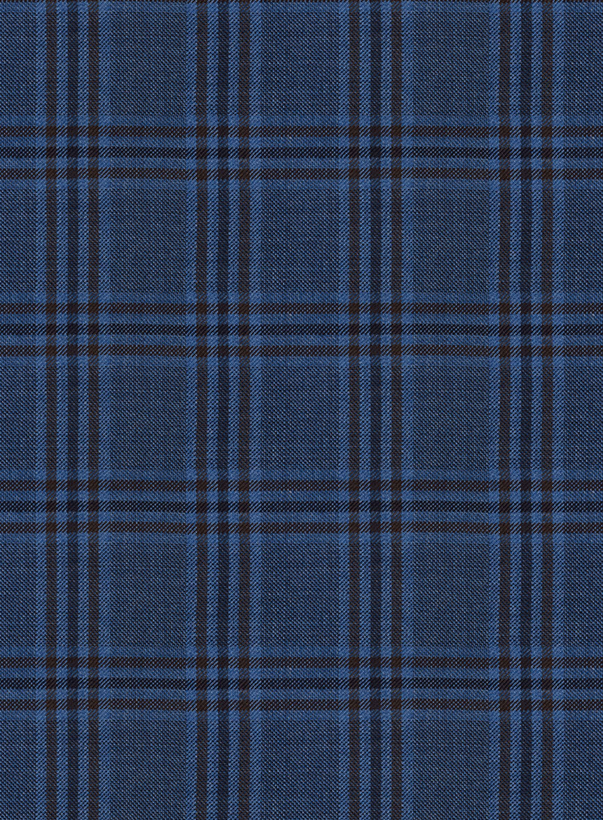 Reda Tory Blue Checks Wool Suit - Image 5