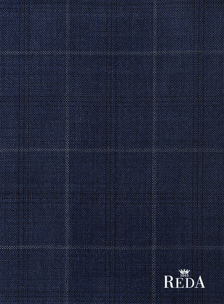 Reda Trivon Blue Checks Wool Jacket - Image 3