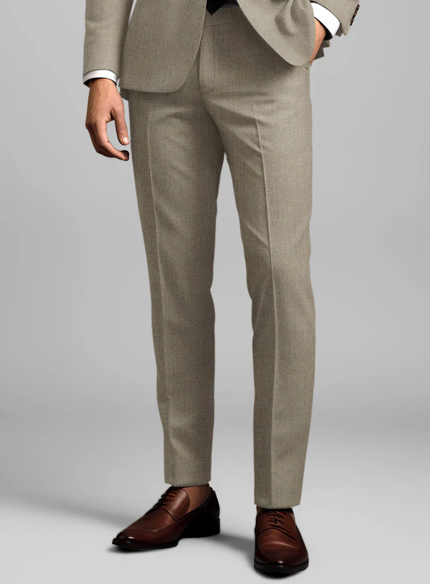 Reda Worsted Beige Pure Wool Pants - Image 2