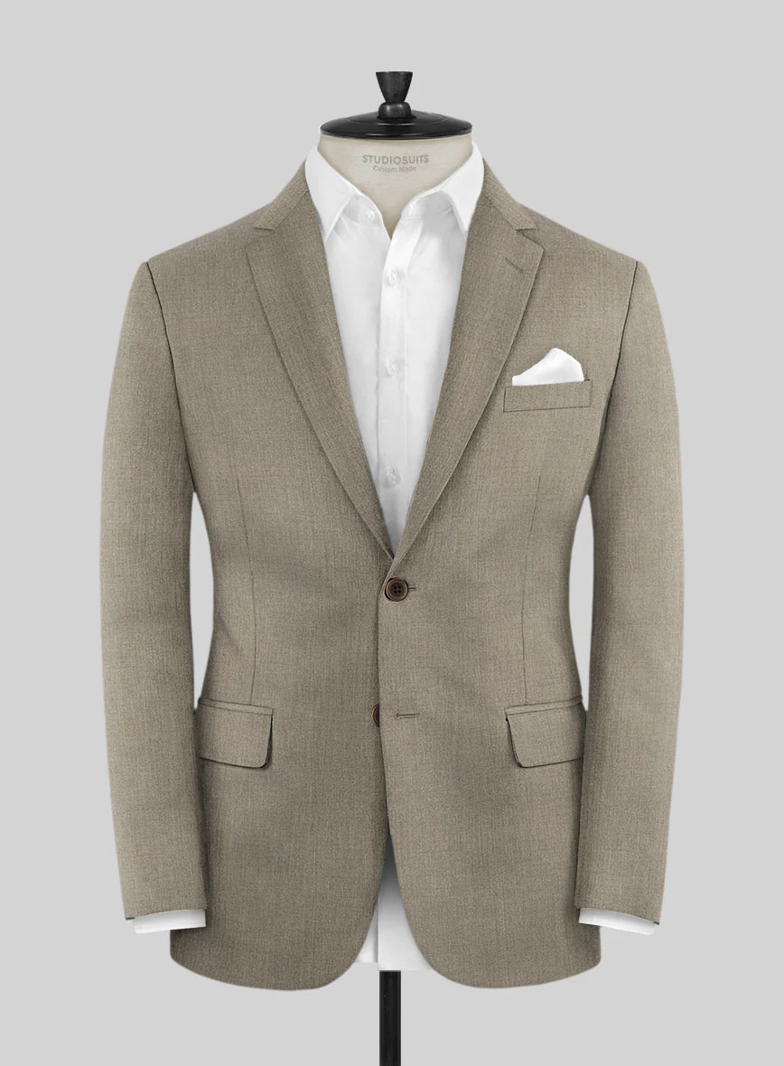 Reda Worsted Beige Pure Wool Suit - Image 3
