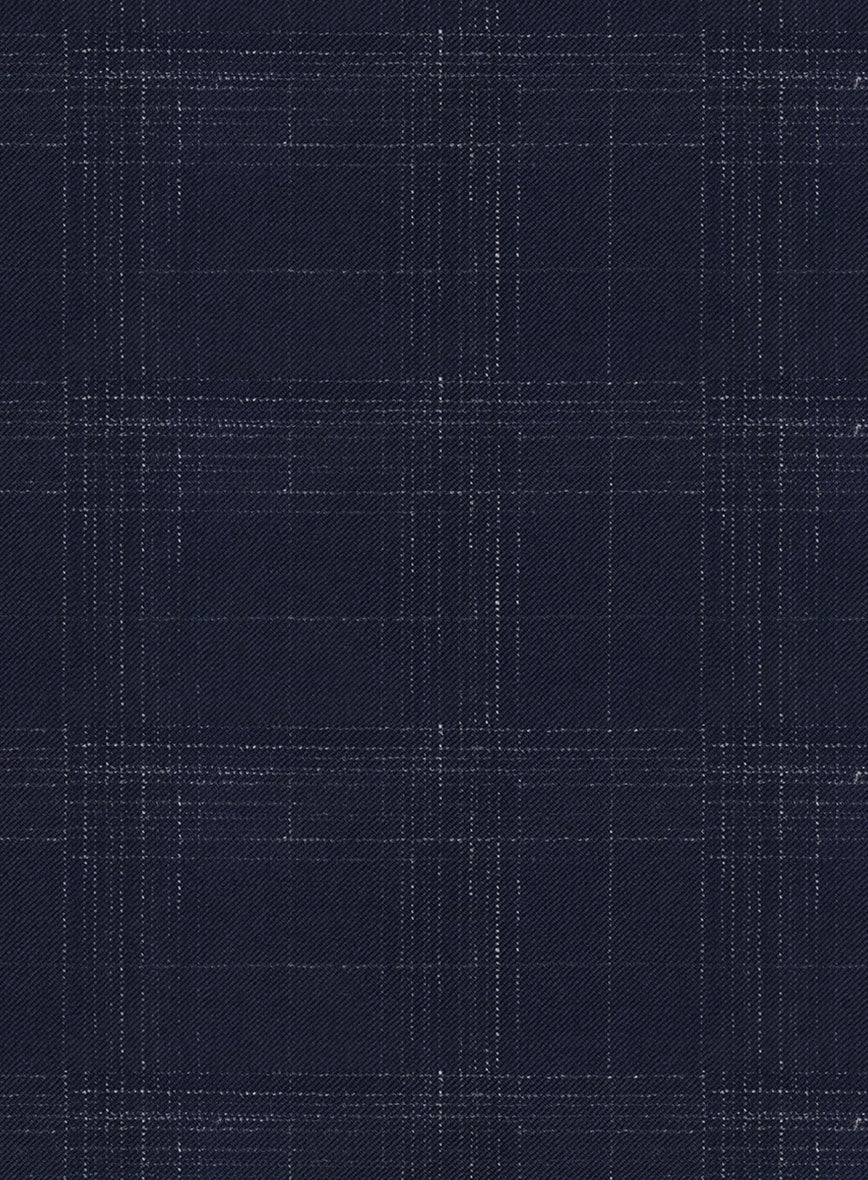 Reda Xime Blue Checks Wool Jacket - Image 2