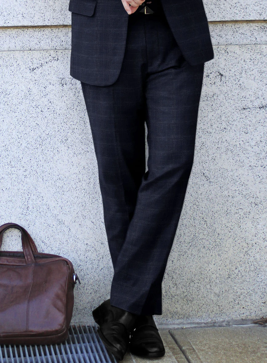 Reda Xime Blue Checks Wool Suit - Image 4