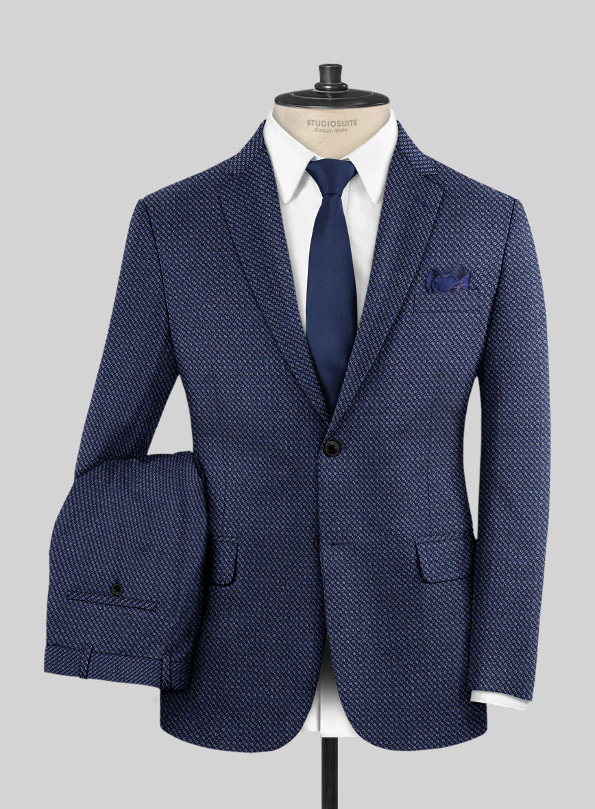 Reda Yunot Blue Wool Suit