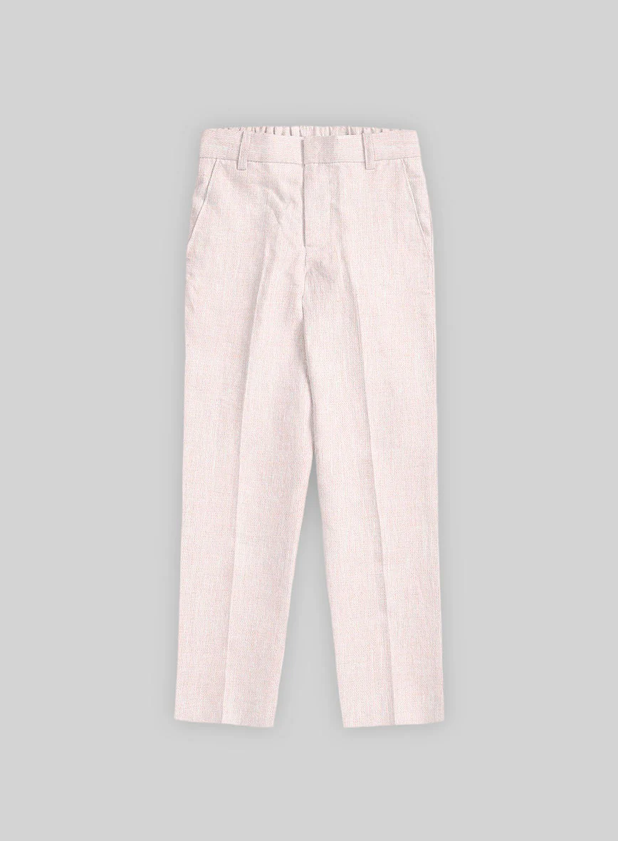Roman Light Pink Linen Boys Suit - Image 3