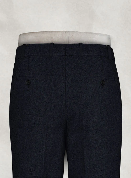 Rope Weave Dark Blue Tweed Pants - Image 3