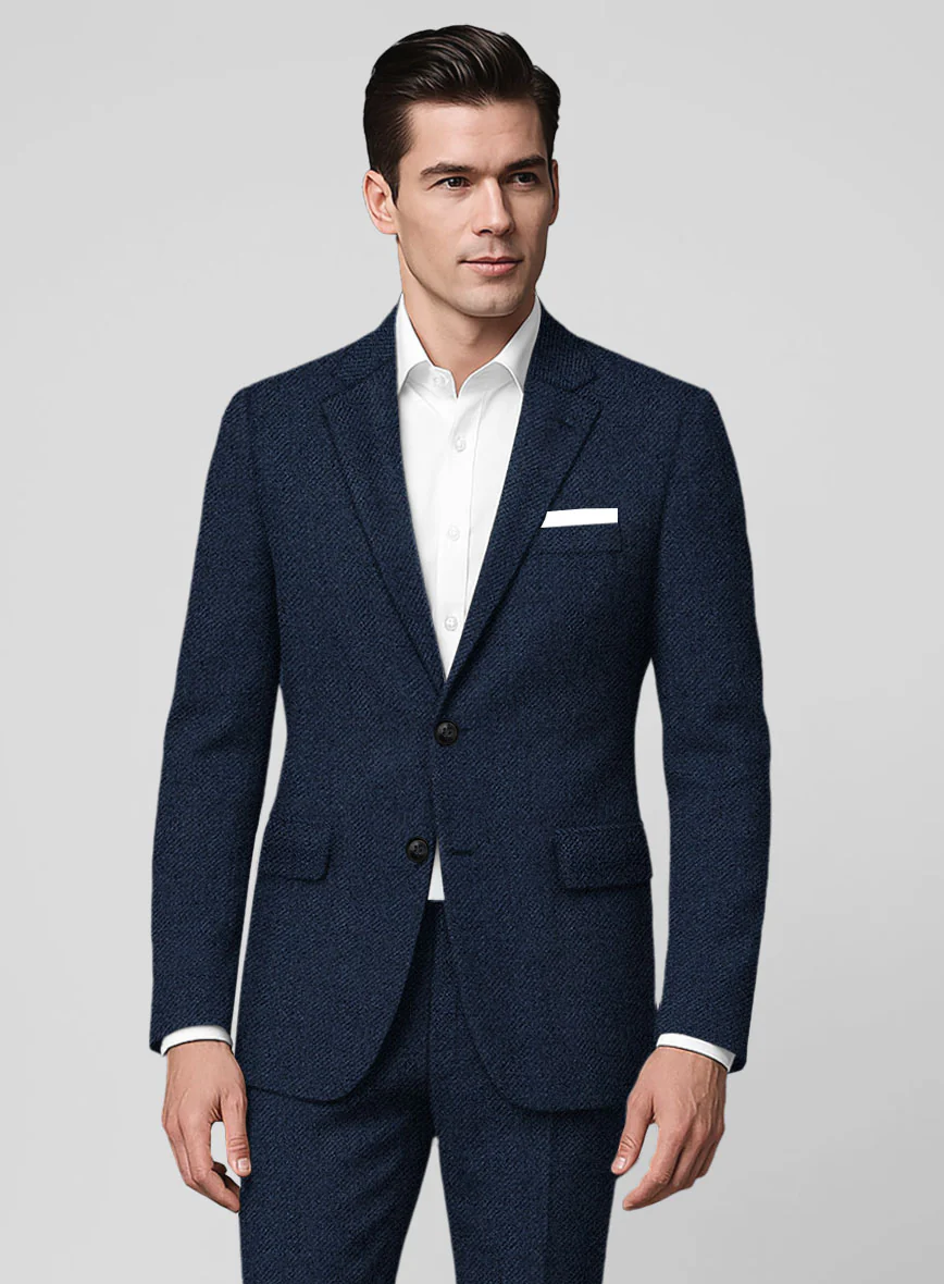 Royal Blue Heavy Tweed Suit - Image 4