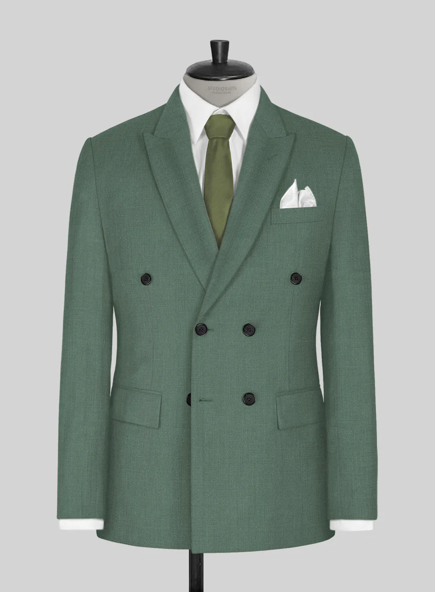Sage Green Double Breasted Suit - Image 3