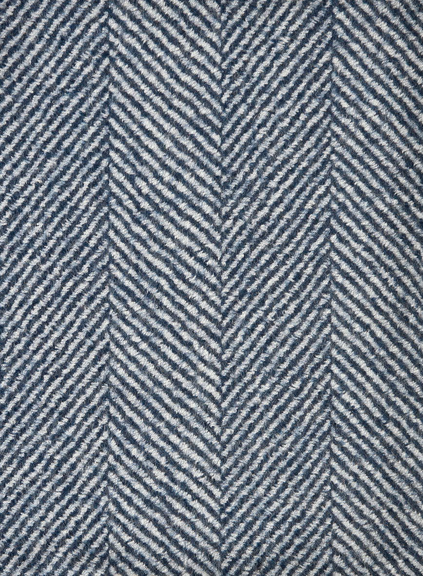 Sartori Anselmo Blue Herringbone Soft Tweed Suit - Image 7