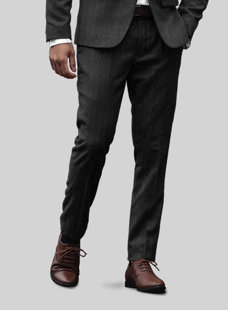 Sartori Tiberio Charcoal Soft Tweed Pants - Image 2