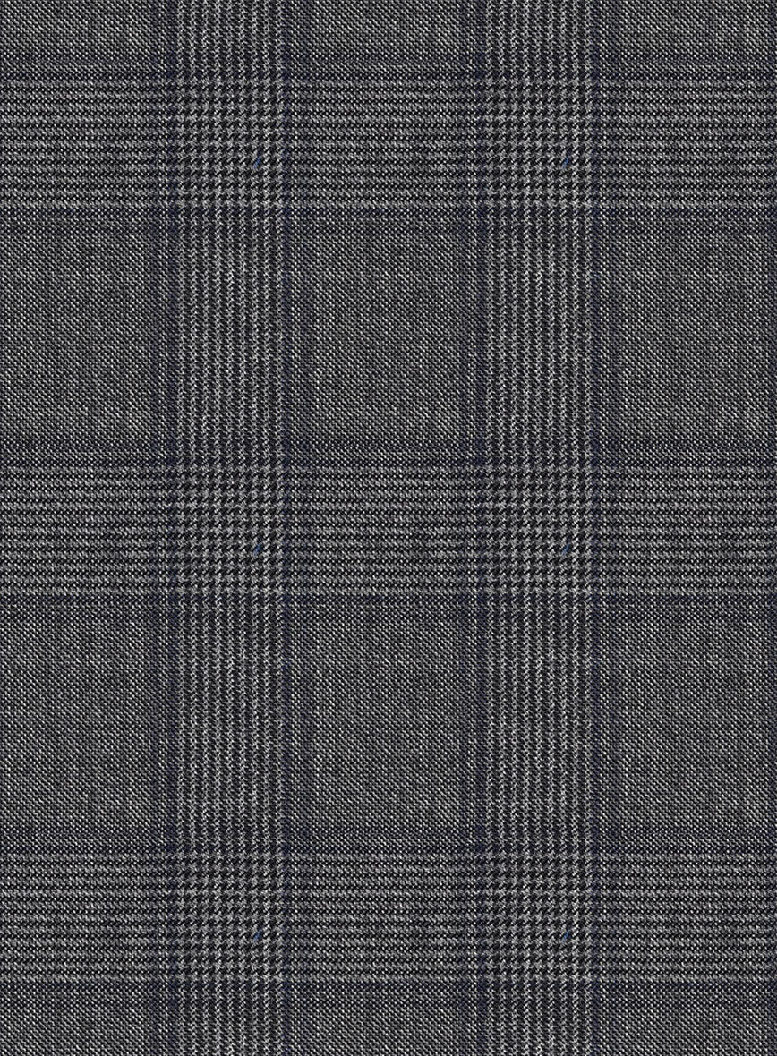 Scabal Algen Glen Gray Wool Suit - Image 7