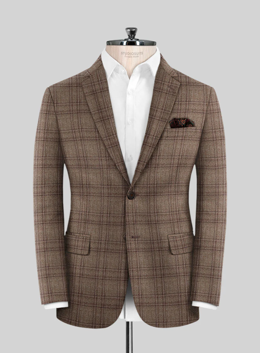 Scabal Amber Brown Wool Jacket