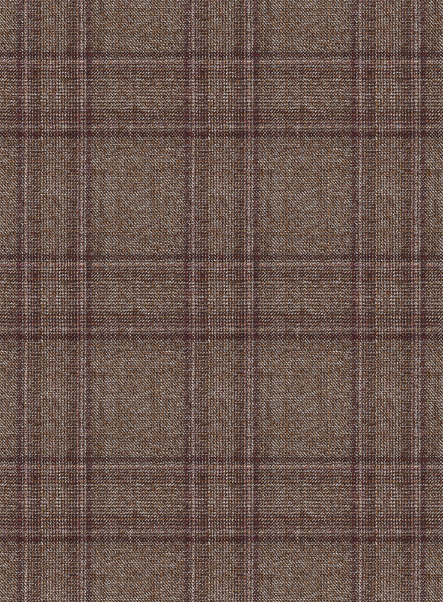 Scabal Amber Brown Wool Suit - Image 6