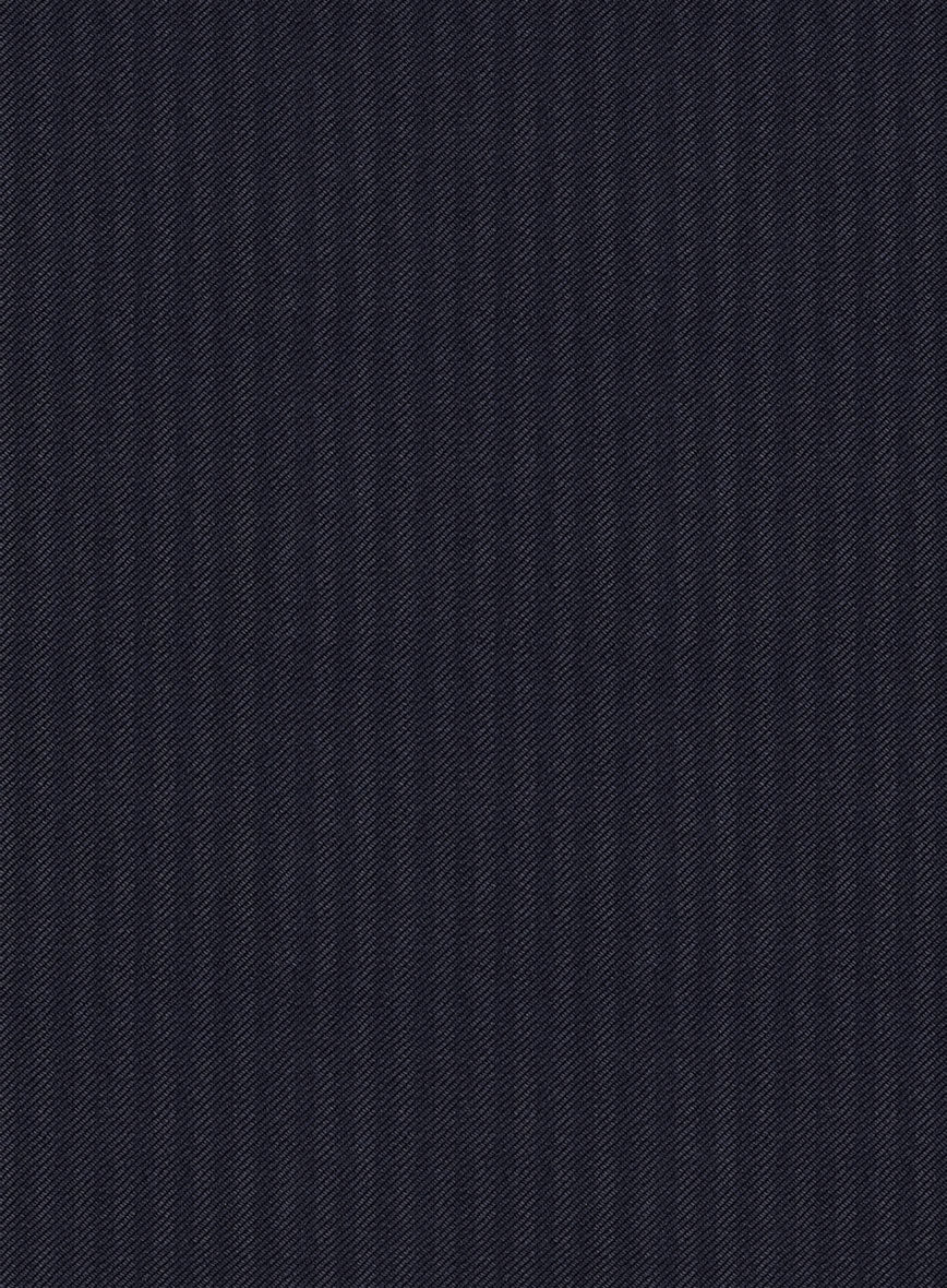 Scabal Ascio Stripe Blue Wool Pants - Image 3
