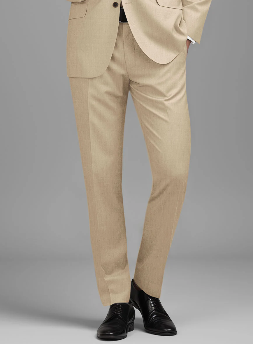Scabal Beige Wool Suit - Image 5