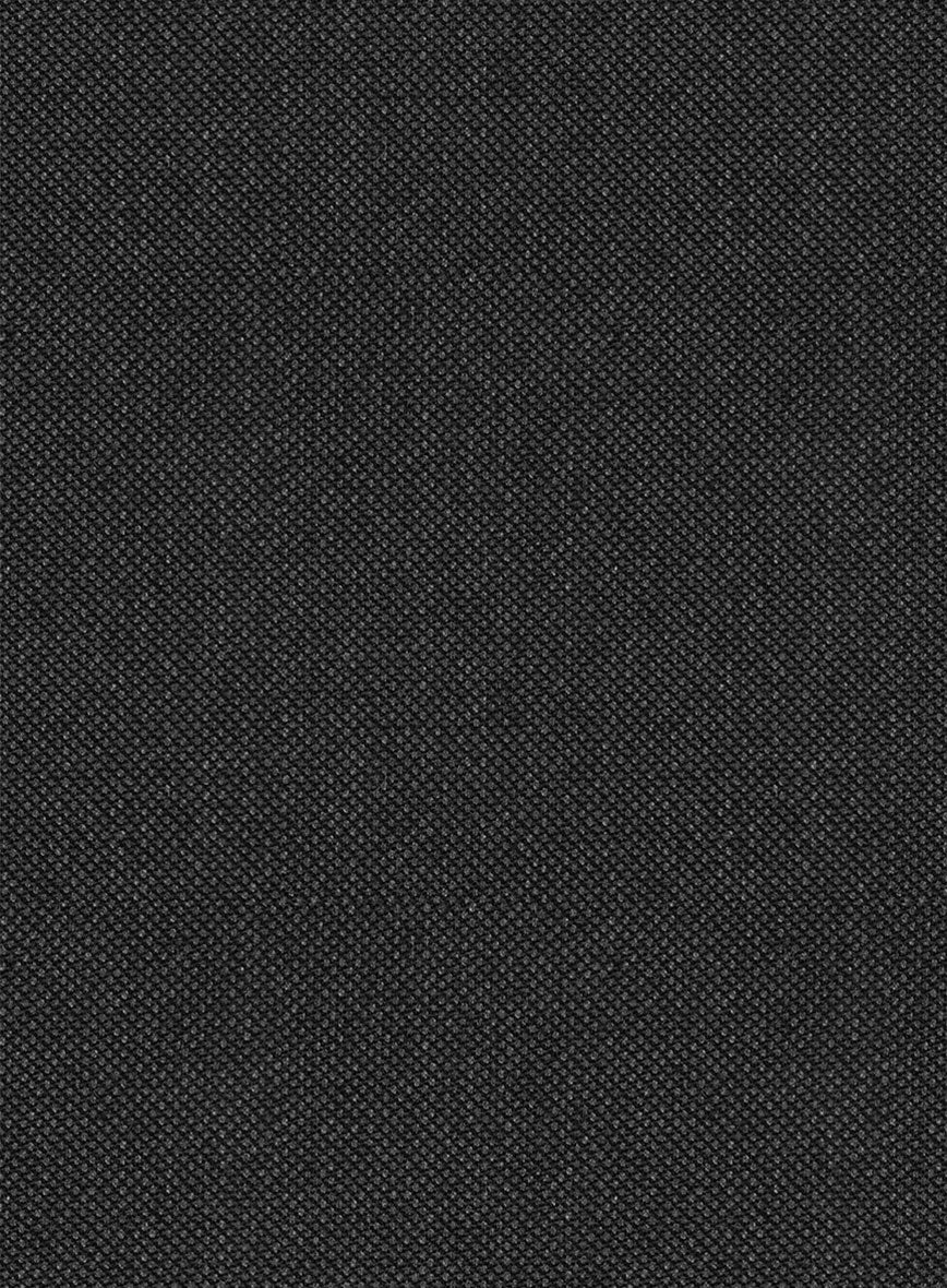 Scabal Caspa Birdseye Gray Wool Pants - Image 3