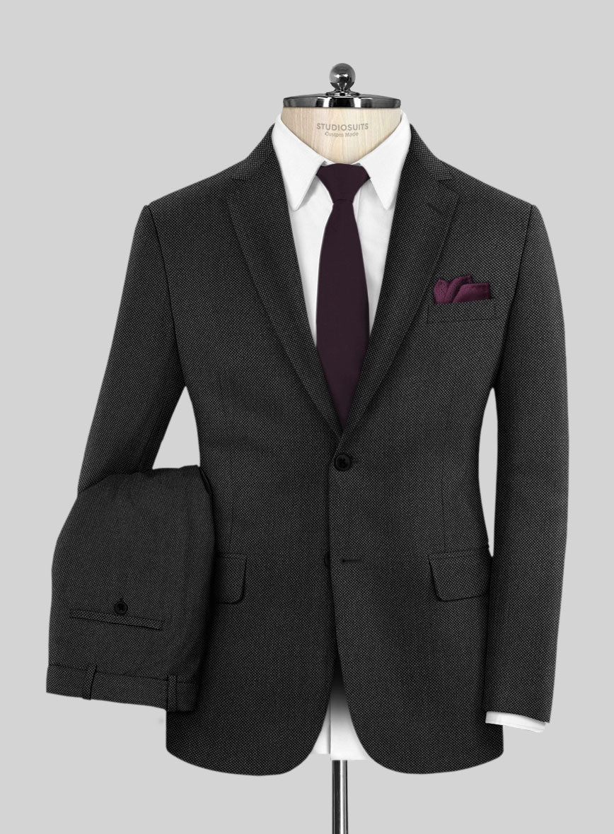 Scabal Caspa Birdseye Gray Wool Suit