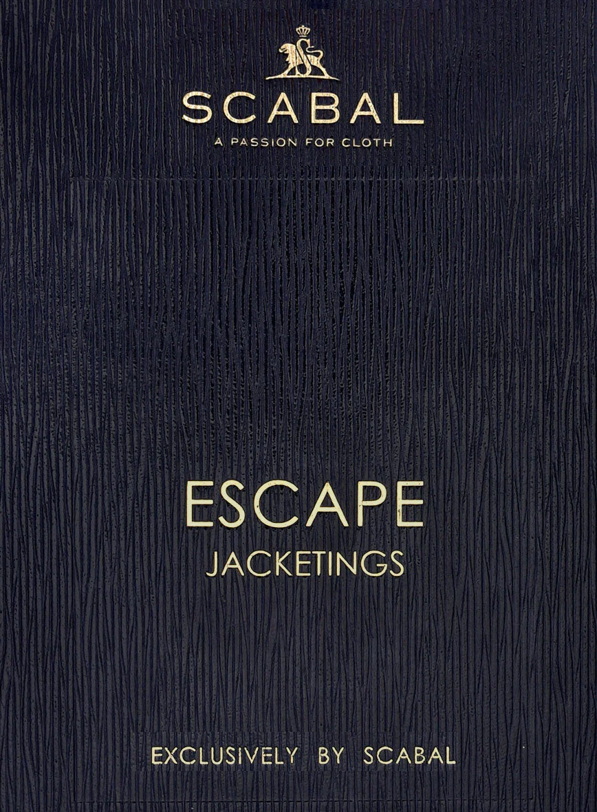 Scabal Charcoal Herringbone Wool Jacket - Image 5