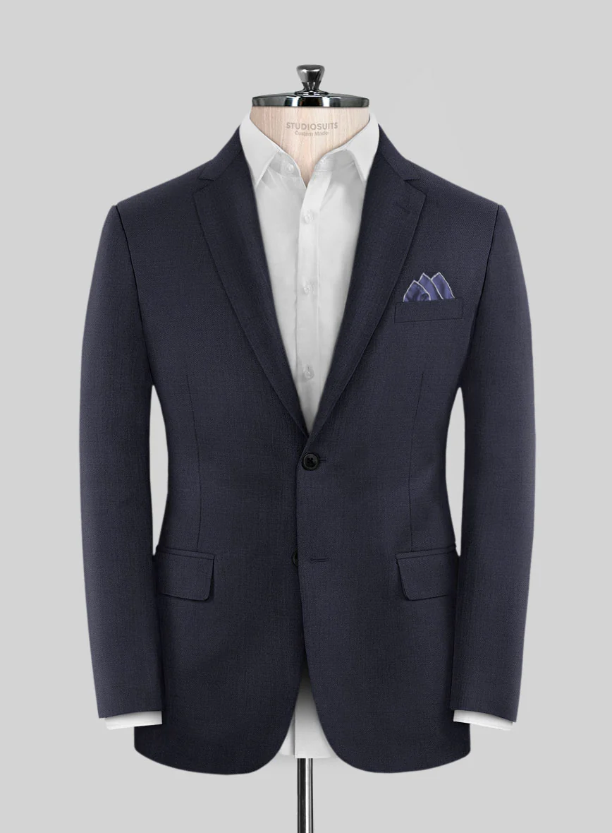 Scabal Corde Navy Blue Wool Jacket