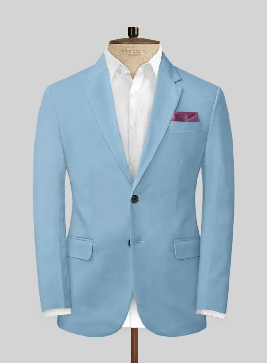 Scabal Cornflower Blue Cashmere Cotton Jacket