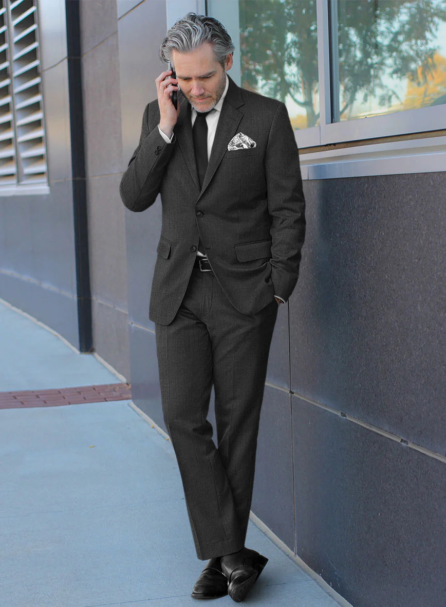 Scabal Cosmopolitan Charcoal Wool Suit - Image 2