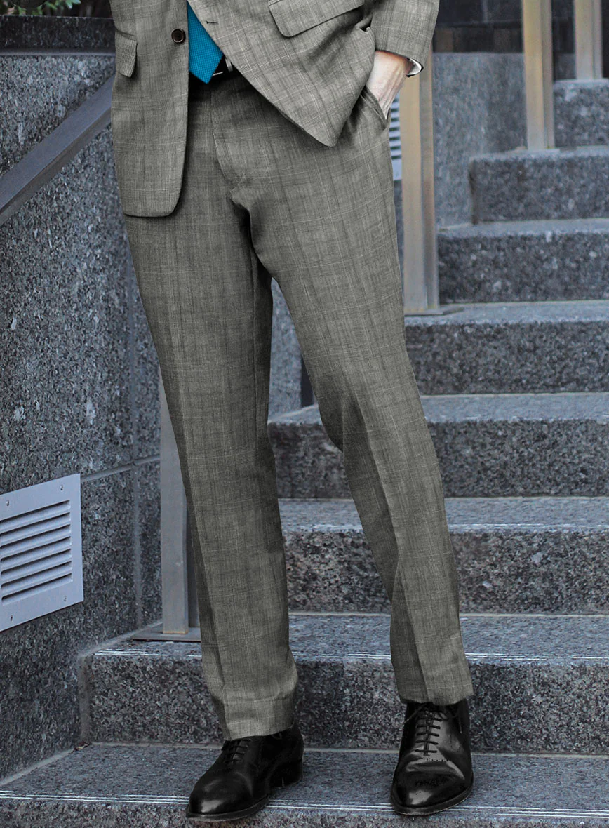Scabal Cosmopolitan Glen Gray Wool Suit - Image 4