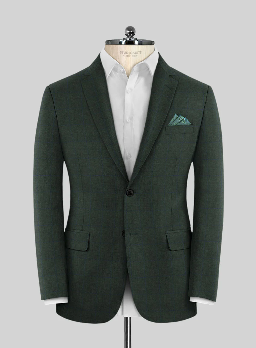 Scabal Cosmopolitan Prince Green Wool Jacket