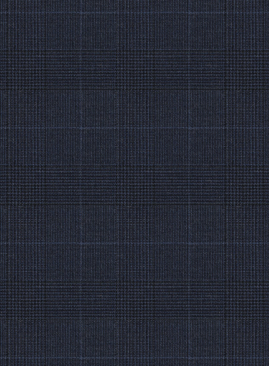 Scabal Cosmopolitan Prince Seal Blue Wool Suit - Image 6