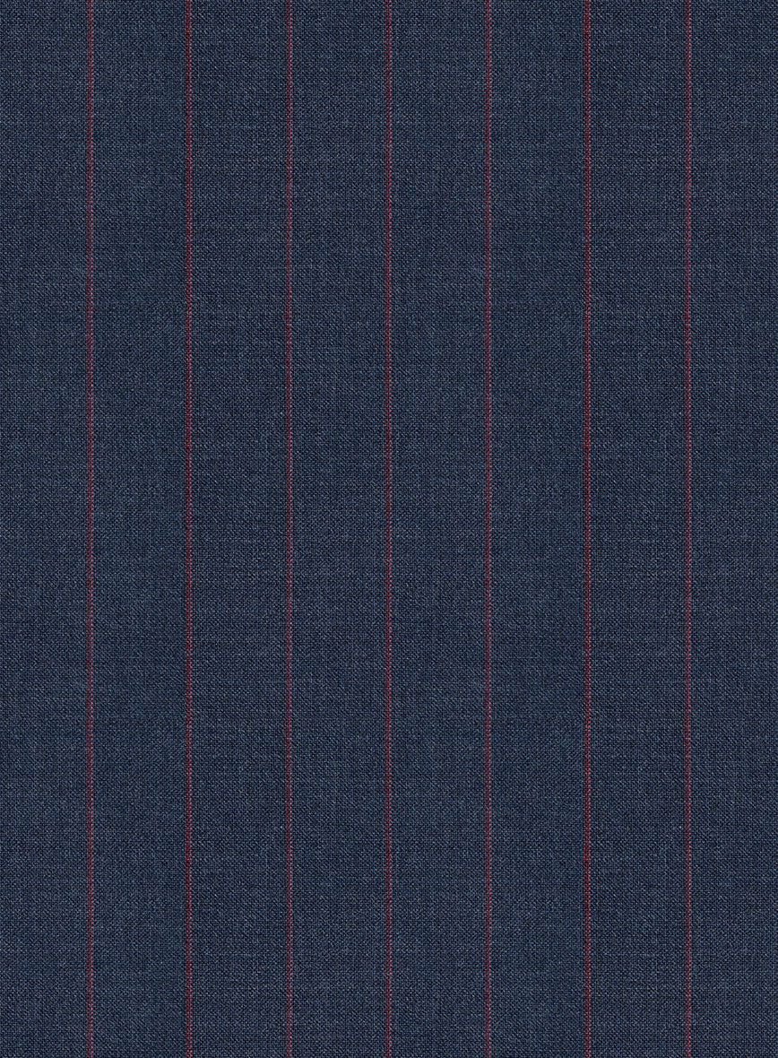 Scabal Cosmopolitan Stripe Denim Blue Wool Jacket - Image 2