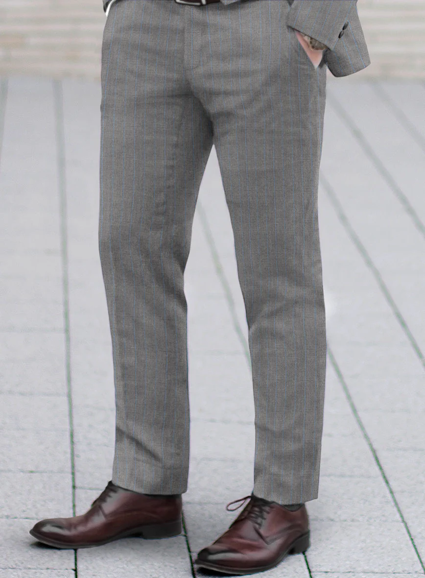 Scabal Cosmopolitan Stripe Gray Wool Suit - Image 4